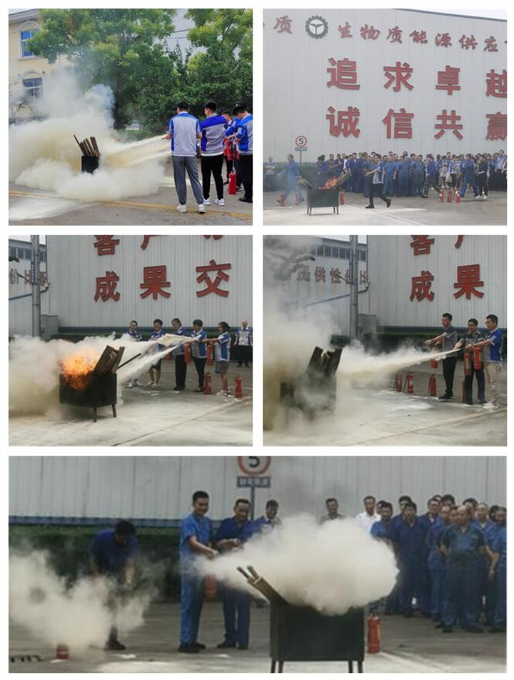 隨后，集團消防安全員為廣大職工講解滅火器和消防水槍的使用方法，并現場演示。廣大員工積極參與到教學演練當中，進一步鞏固消防培訓知識。